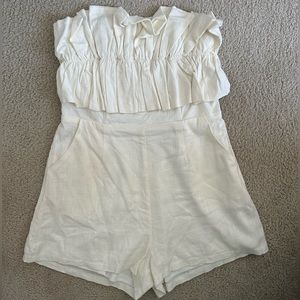 Princess Polly Hunter Mae Playsuit White